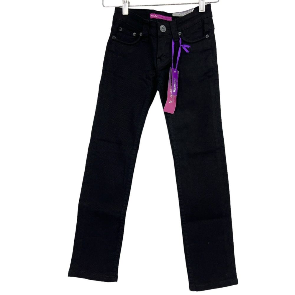 Yaso Jeans womens 7 black pants amethyst collection skinny stretch